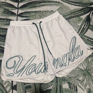 YoungLA White Mesh Men's Shorts